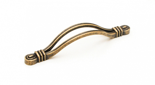 Ручка-скоба, 179, 96мм, металл, античная бронза/250