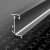 Горизонтальная ручка-профиль L-образная с подсветкой, h=57,3 мм, L=4м, серебро