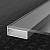 MZ12 Алюминиевый профиль для стекла, 45х20мм, L=3000мм, серебро