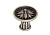 Ручка-кнопка, 191, d=34,8мм, металл, античное серебро/200