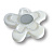 Ручка-кнопка, 678BL, 47х46мм, металл/пластик, белый, "Цветок"
