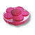 Ручка-кнопка, 679MG, 38х24мм, пластик, малиновый, "Цветок"