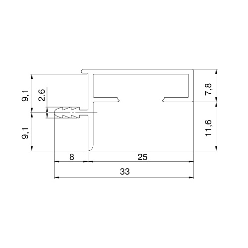 Ручка-профиль для навесных шкафов, под светодиодную ленту, L=4,2м, антрацит
