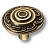 Ручка-кнопка, 15.306.02.12, d=27мм, металл, античная бронза