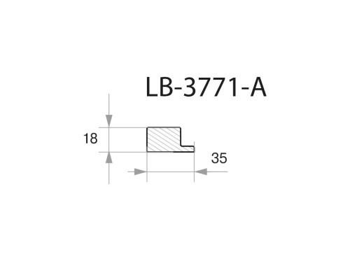 Концевой профиль МДФ LB-3771-А, 248, 2800х35х18мм, тик матовый, AGT