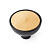 Ручка-кнопка, BOL, 0489045NM223, d=45мм, металл/пластик, черный матовый/дерево песок, Viefe