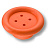 Ручка-кнопка, 03.0628.068, d=58мм, каучук, оранжевый, "Пуговица"