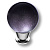 Ручка-кнопка, 15.189.28 FU 07, d=28мм, металл/смола, глянцевый хром/черный, "Atomo"