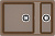Мойка GranFest LEVEL 760K, 760х500 мм, терракот