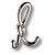 Крючок двухрожковый, Dugum Hook Small-Chrome, металл, глянцевый хром