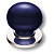 Ручка-кнопка, 3005-51-KOBALT PEARL, d=32мм, керамика/металл, синий/глянцевый никель
