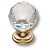 Ручка-кнопка, 9992-100, d=30мм, металл/стекло, глянцевое золото