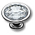 Ручка-кнопка, 27.35.07 SWA, d=35мм, металл/кристалл Swarovski, глянцевый хром
