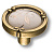 Ручка-кнопка, 15.090.35.PO23W.12, d=35мм, керамика/металл, античная бронза/цветочный орнамент