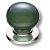 Ручка-кнопка, 3005-51-GREEN PEARL, d=32мм, керамика/металл, зеленый/глянцевый никель