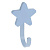 Крючок детский, STAR, звезда голубая, однорожковый, металл/каучук, GTV/25