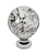 Ручка-кнопка с кристаллом, GZ-CRPC30-01, d=30мм, металл/закал. стекло, хром, GTV