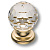 Ручка-кнопка, 9933-100, d=20мм, металл/кристалл Swarovski, глянцевое золото 24к