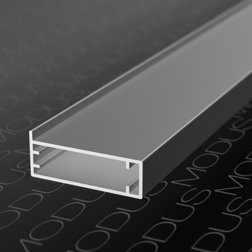 MZ10 Алюминиевый профиль для стекла, 50х20мм, L=6000мм, инокс
