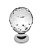 Ручка-кнопка с кристаллом, GZ-CRPA25-01, d=25мм, металл/закал.стекло, хром, GTV