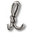 Крючок двухрожковый, Dugum Hook Small-Silver, металл, серебро
