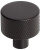 Ручка-кнопка, 2464-24PB12, d=24мм, металл, черный матовый, с насечками
