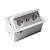 Mebax, горизонтальная, 2 EURO+2 USB A+USB C, IP20, шнур 1,8м, беспр. заряд, алюминий/пластик, белый