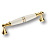 Ручка-скоба, 2119-60-128-000-KREM-GOLD LINE, 128мм, металл/керамика, глянцевое золото/кремовый