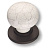 Ручка-кнопка, 3005-70-000-08, d=32мм, металл/керамика, черный/белый с серой паутинкой