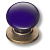 Ручка-кнопка, 3005-40-COBALT, d=32мм, керамика/металл, синий/старая бронза