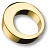 Ручка-кольцо, 6530 0040 GL, d=40мм, металл, глянцевое золото