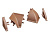 Комплект фасонных элементов к плинтусу 113, коричневый (96138)