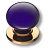 Ручка-кнопка, 3005-60-COBALT, d=32мм, керамика/металл, синий/глянцевое золото