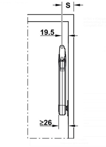 Подъемный механизм Макси, серия A, с комплектом креплений, серый, Kessebohmer