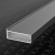 MZ10 Алюминиевый профиль для стекла, 50х20мм, L=6000мм, серебро